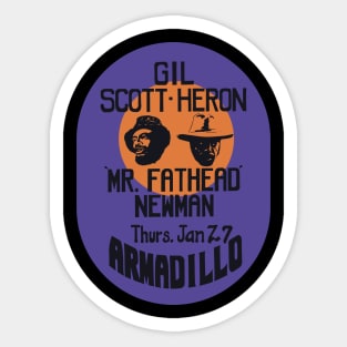 Gil Scott-Heron and Mr. Fathead Newmann at Armadillo - Funk Sticker